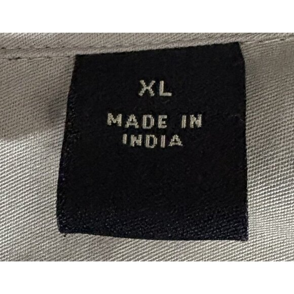 RedHead Mens Black Button Up Collar Single Pocket Long Sleeve Shirt Cotton XL - Picture 12 of 12